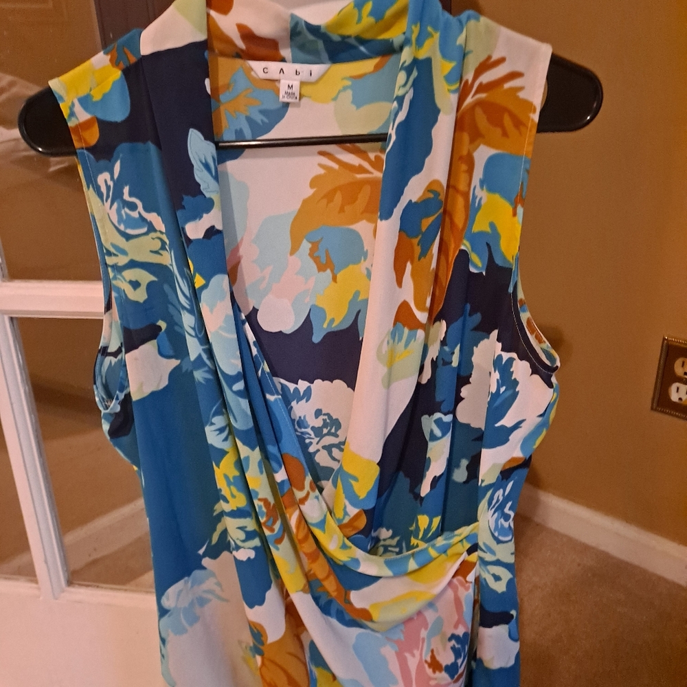 Cabi Blossum wrap Blouse-size medium
